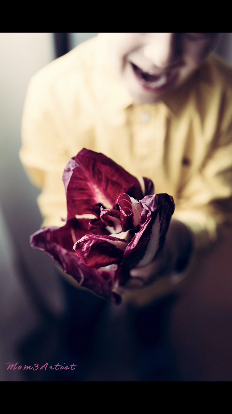Bimbo tiene un mazzolin di radicchio, Ricetta: Radicchio al forno